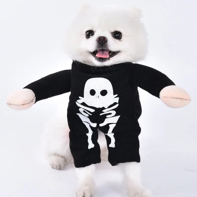 Best Selling Funny Halloween/Christmas Fun Dog Suit Funny Knife-themed Dress Pets Small Size XL Winter Polyester Modern Shirt