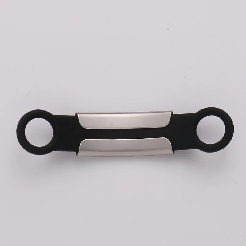Pet Supplies Silicone Stainless Steel Metal Anti slip Laser ID Number Plate Titanium Steel Collar cat Tag Dog Tag