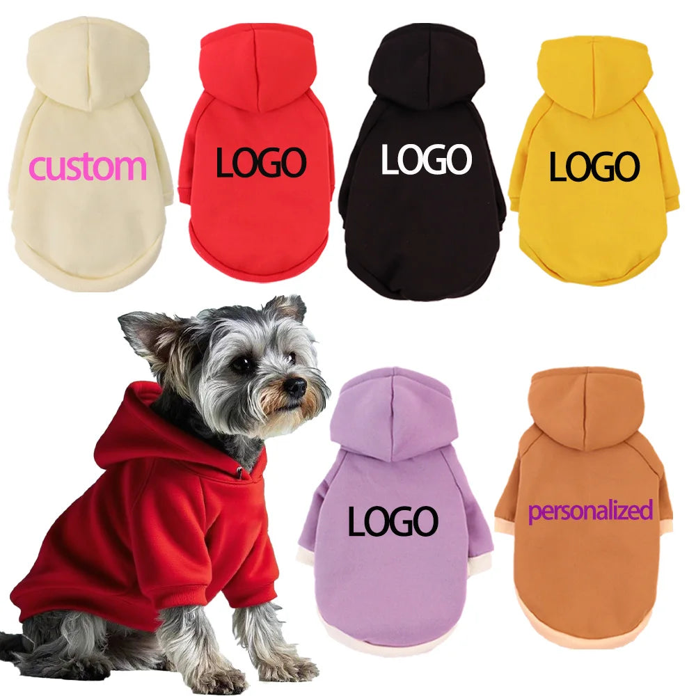 Custom logo Cute Design Luxury Black White Pet Clothes  Polyester  Fall Winter Cat Dog Sweatshirts Clothes  Dog Hoodie