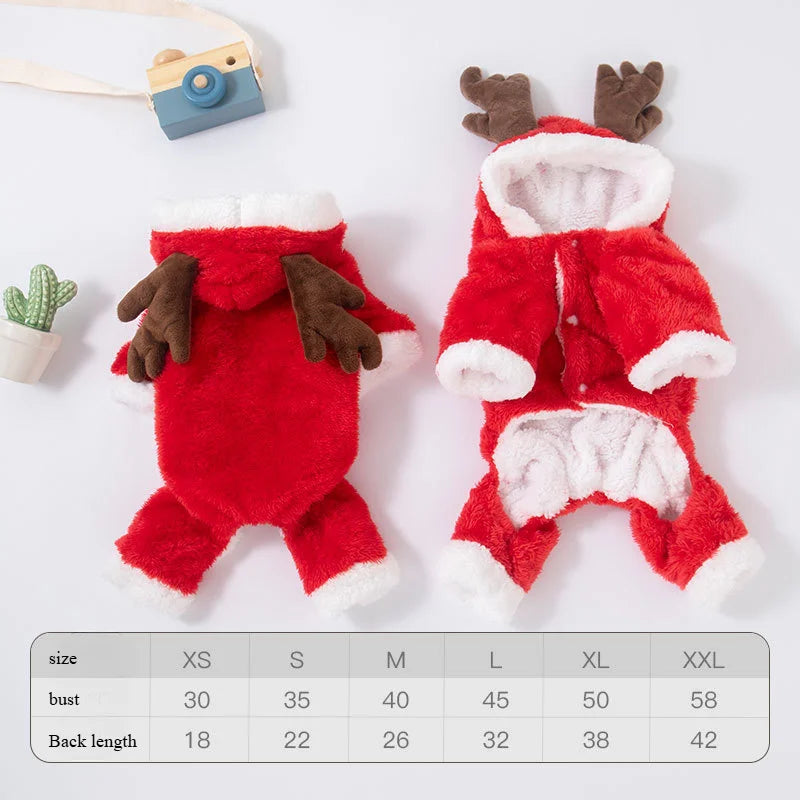 Autumn and Winter Warm Thick Coral Fleece Dog Clothes – Animal Pattern Puppy Pet Costume for Teddy Corgi Cats