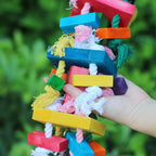 Bird Toys Large Medium-sized Diamond Gray Parrot Banana apple Skewers Gnawing Toys Wooden Colored Toys Bird Supplies