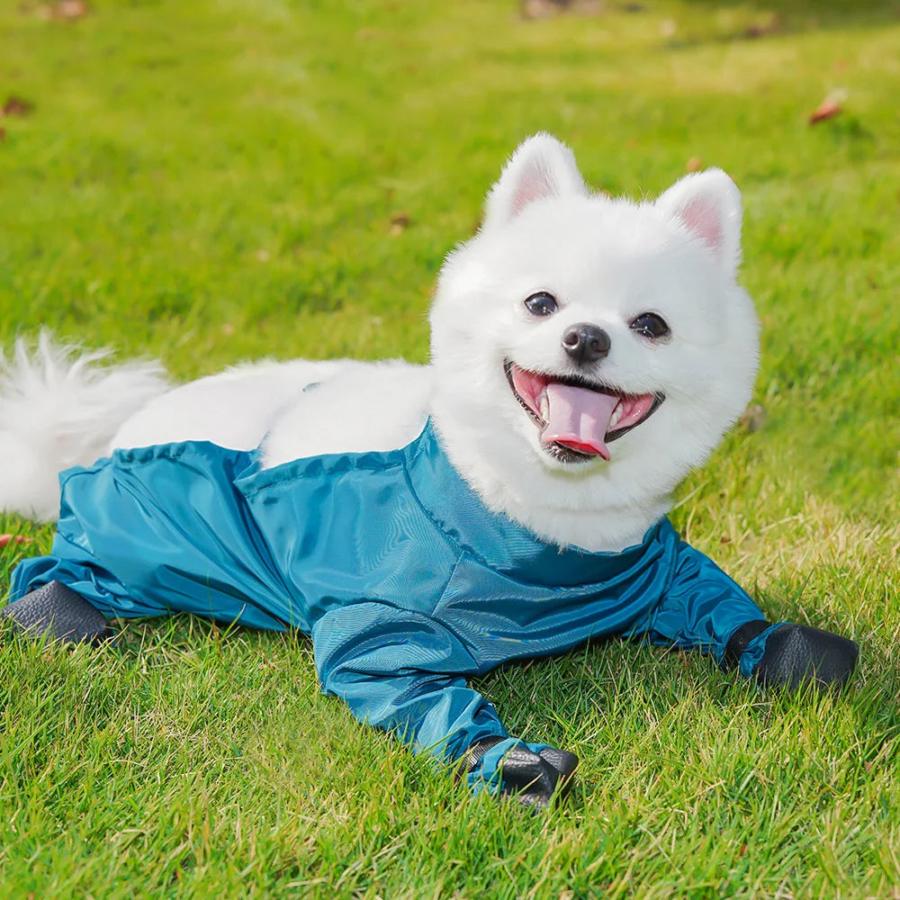 Pet Outings Belly Feet Dust-proof Pants Walking Dogs Waterproof Dirt Proof Knee Pads Four Legged Pants Rainy Dogs Clothing