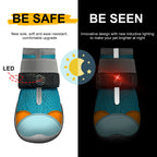 New Arrivnovative Luminous Waterproof Breathable Non-Slip Wear-Resistant Mesh Dog Shoes for All Seasonspet Shoes