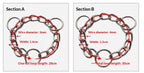 Three Ring Half P Chain Iron Durable Stainless Steel Silver Martingale Dog Collar Chain Rivet Solid Triangle Pattern Solid