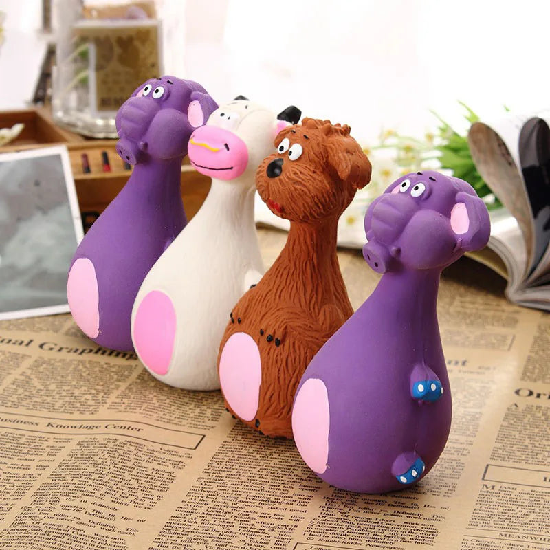 Pet Funny Bite-Resistant Latex Dog Chew Toys Cat Dog Toys Dog Vocalization Training Indoor Interactive Puppy Molar Toys