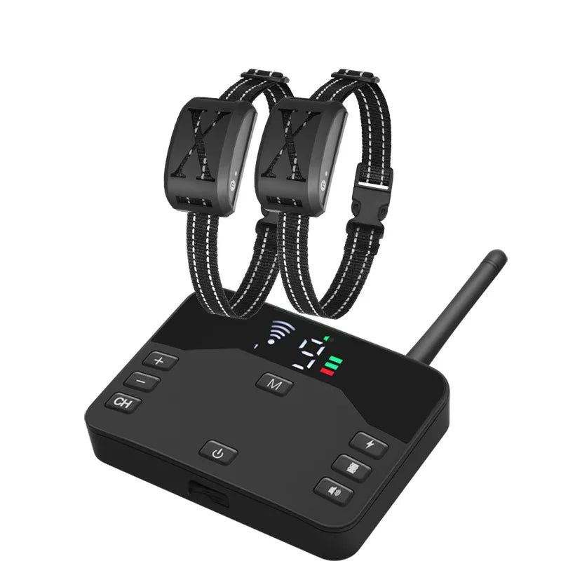 Pet Wireless Electronic Fence 2-in-1 Smart Dog Supplies Pet Trainer Dog Collar Remote Control Bark Stopper Pet Supplies
