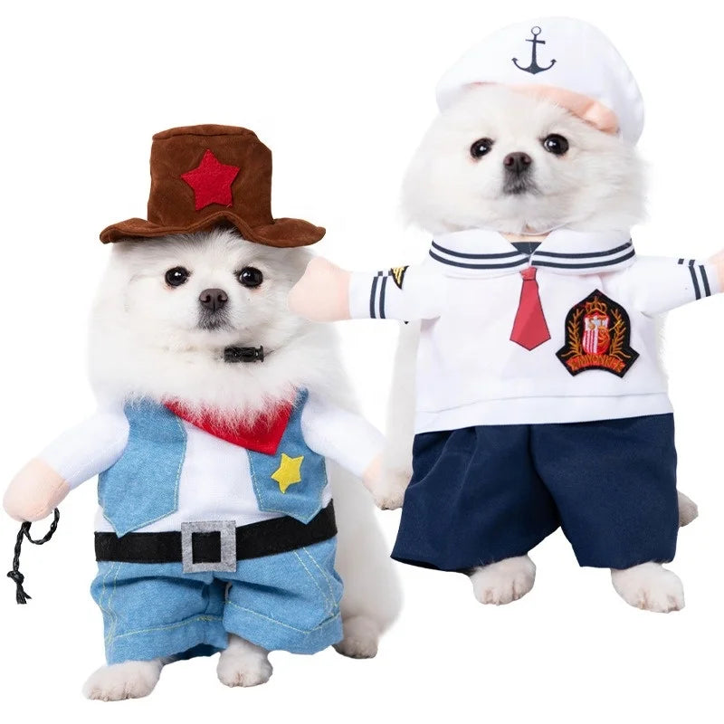 Best Selling Funny Halloween/Christmas Fun Dog Suit Funny Knife-themed Dress Pets Small Size XL Winter Polyester Modern Shirt