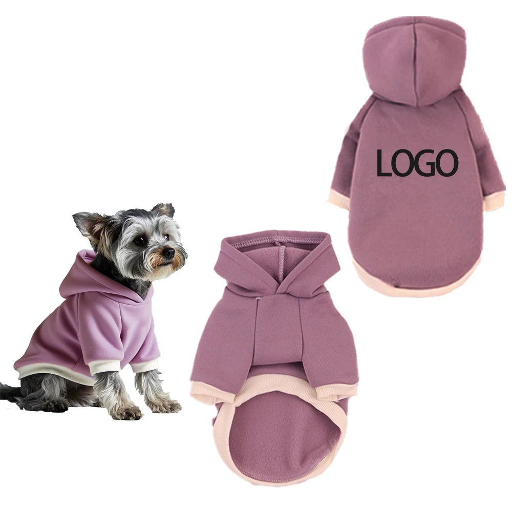 Custom logo Cute Design Luxury Black White Pet Clothes  Polyester  Fall Winter Cat Dog Sweatshirts Clothes  Dog Hoodie