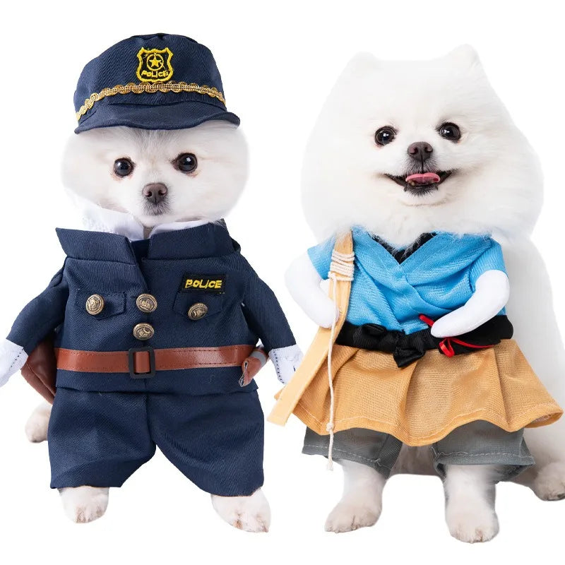Best Selling Funny Halloween/Christmas Fun Dog Suit Funny Knife-themed Dress Pets Small Size XL Winter Polyester Modern Shirt