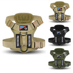 Large Pet Towing Rope Outdoor Towing Harness Explosion Proof Punching Handle Chest Harness Adjustable Mesh Size