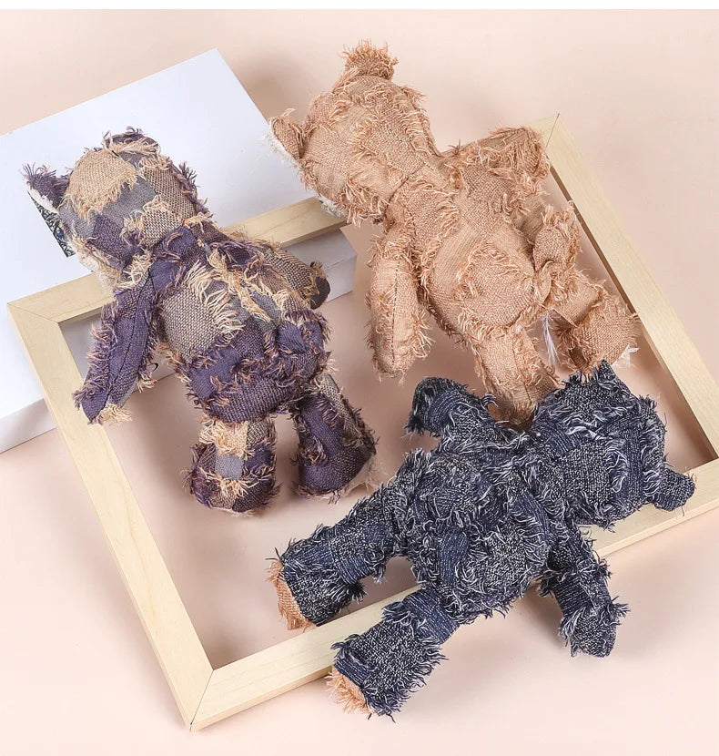 Pet Toys Bite Resistant Plush Toys Dogs Chew Hard Grind Teeth Clean Teeth Bite Resistant Beggar Bear Dog Toys