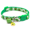 Digital Print Fruit Themed Pet Cat Collar Printed Fruit Pendant Bell Adjustable Buckle Collar for Cats and Small Dogs