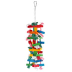 Bird Toys Large Medium-sized Diamond Gray Parrot Banana apple Skewers Gnawing Toys Wooden Colored Toys Bird Supplies