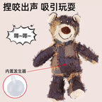 Pet Toys Bite Resistant Plush Toys Dogs Chew Hard Grind Teeth Clean Teeth Bite Resistant Beggar Bear Dog Toys