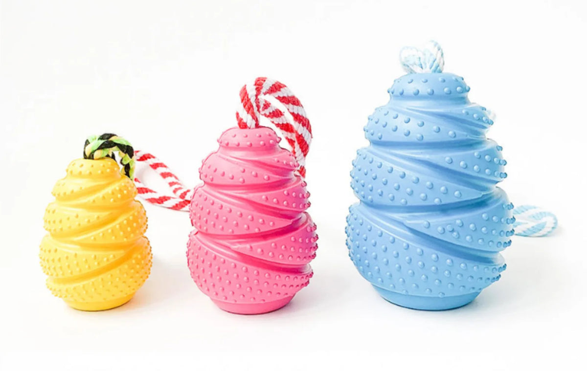 Convex Point Hand Grenade Rubber Leakage Silicone Toy Pet Dog Leakage Puzzle Tooth Cleaning Bite Resistant Interactive Toy