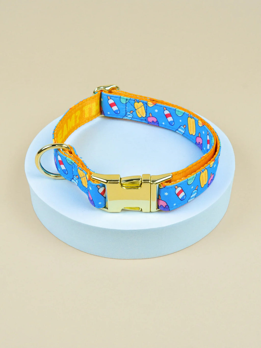 Luxury High Quality Soft Adjustable Dog Handmade Designer Pet Retractable Collar Heat Transfer Printing Pet Cute