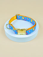 Luxury High Quality Soft Adjustable Dog Handmade Designer Pet Retractable Collar Heat Transfer Printing Pet Cute