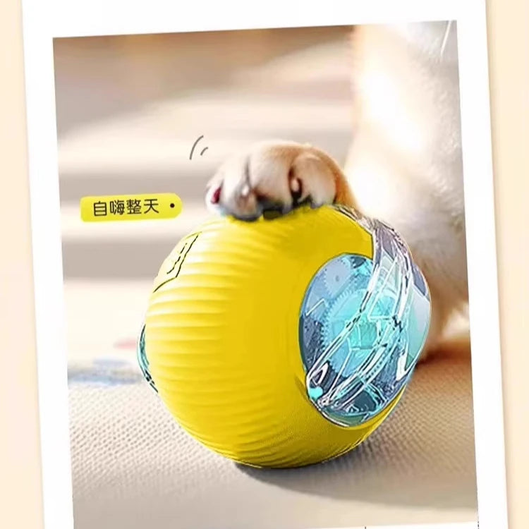 Dog Toy Automatic Walking Ball Bite Resistant Self Entertaining Pet Electric Intelligent Training Interactive Dog Jumping Ball