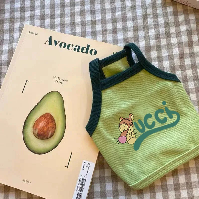 Cute Bear Spring Autumn Thin Tank Top Dog Clothes Compared Bear Pet Kitten Miyok Xia Shanari Pet Clothes