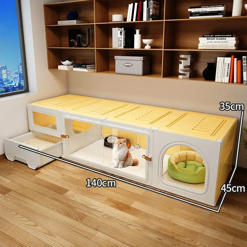 Integrated Cat Villa Modular Cat Cage Does Not Occupy Space Household Indoor Small Unit Cat House Free Space