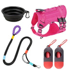 Large Pet Towing Rope Outdoor Towing Harness Explosion Proof Punching Handle Chest Harness Adjustable Mesh Size
