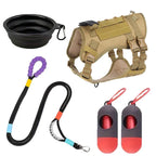 Large Pet Towing Rope Outdoor Towing Harness Explosion Proof Punching Handle Chest Harness Adjustable Mesh Size
