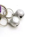 Cat Head Pet Collar with Bell Glitter Bell Adjustable Buckle Snap-Clasp Color Neck Strap for Small Cats