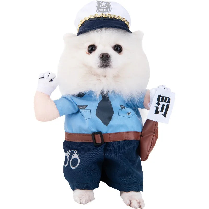 Best Selling Funny Halloween/Christmas Fun Dog Suit Funny Knife-themed Dress Pets Small Size XL Winter Polyester Modern Shirt