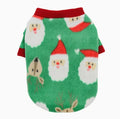 Christmas Dog Sweatshirt Fleece Warm Pet Clothes Printed Holiday Puppy Outfit Soft Winter Apparel For Small Medium Dogs