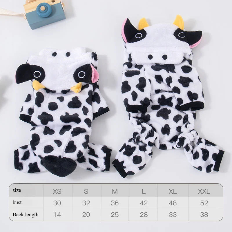 Autumn and Winter Warm Thick Coral Fleece Dog Clothes – Animal Pattern Puppy Pet Costume for Teddy Corgi Cats