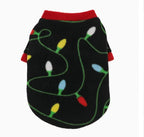 Christmas Dog Sweatshirt Fleece Warm Pet Clothes Printed Holiday Puppy Outfit Soft Winter Apparel For Small Medium Dogs