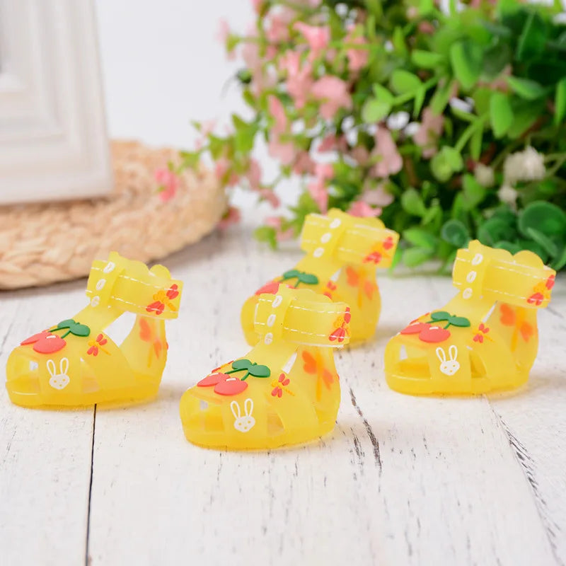 Dog Sandals Summer Shoes Cartoon Fashion Non-slip Breathable Waterproof Warmth Trendy Rain Shoes for Small Dogs