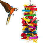 Bird Toys Large Medium-sized Diamond Gray Parrot Banana apple Skewers Gnawing Toys Wooden Colored Toys Bird Supplies
