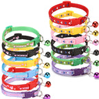 Cat Dog Outdoor Walking Accessories Three-Color Love Printed Patch Pet Collar Bell Cartoon Made Polyester Pet Outdoor