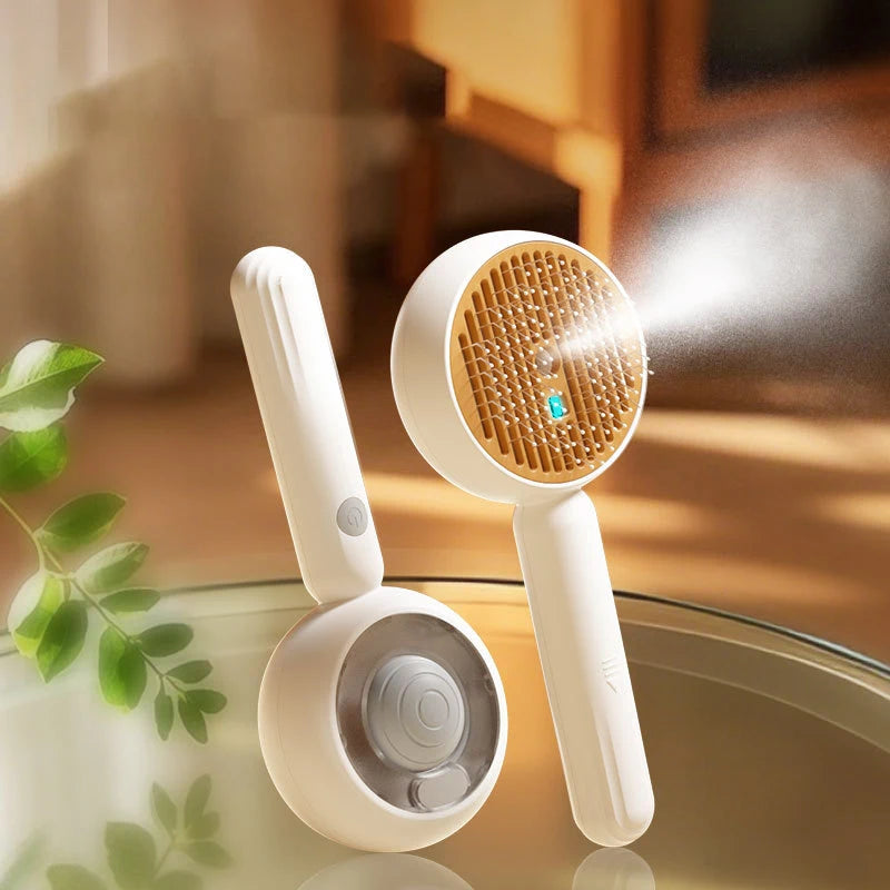 Pet Grooming Spray Massage Comb Multifunction One Button Hair Removal Brush Dog Comb Cleaning Supplies