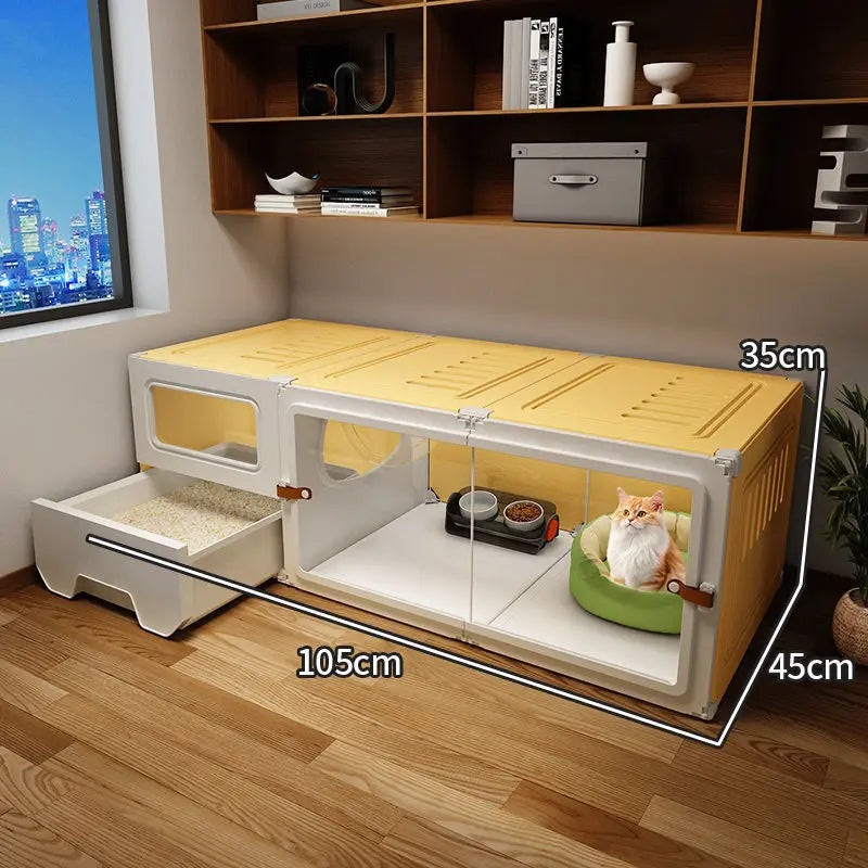 Integrated Cat Villa Modular Cat Cage Does Not Occupy Space Household Indoor Small Unit Cat House Free Space