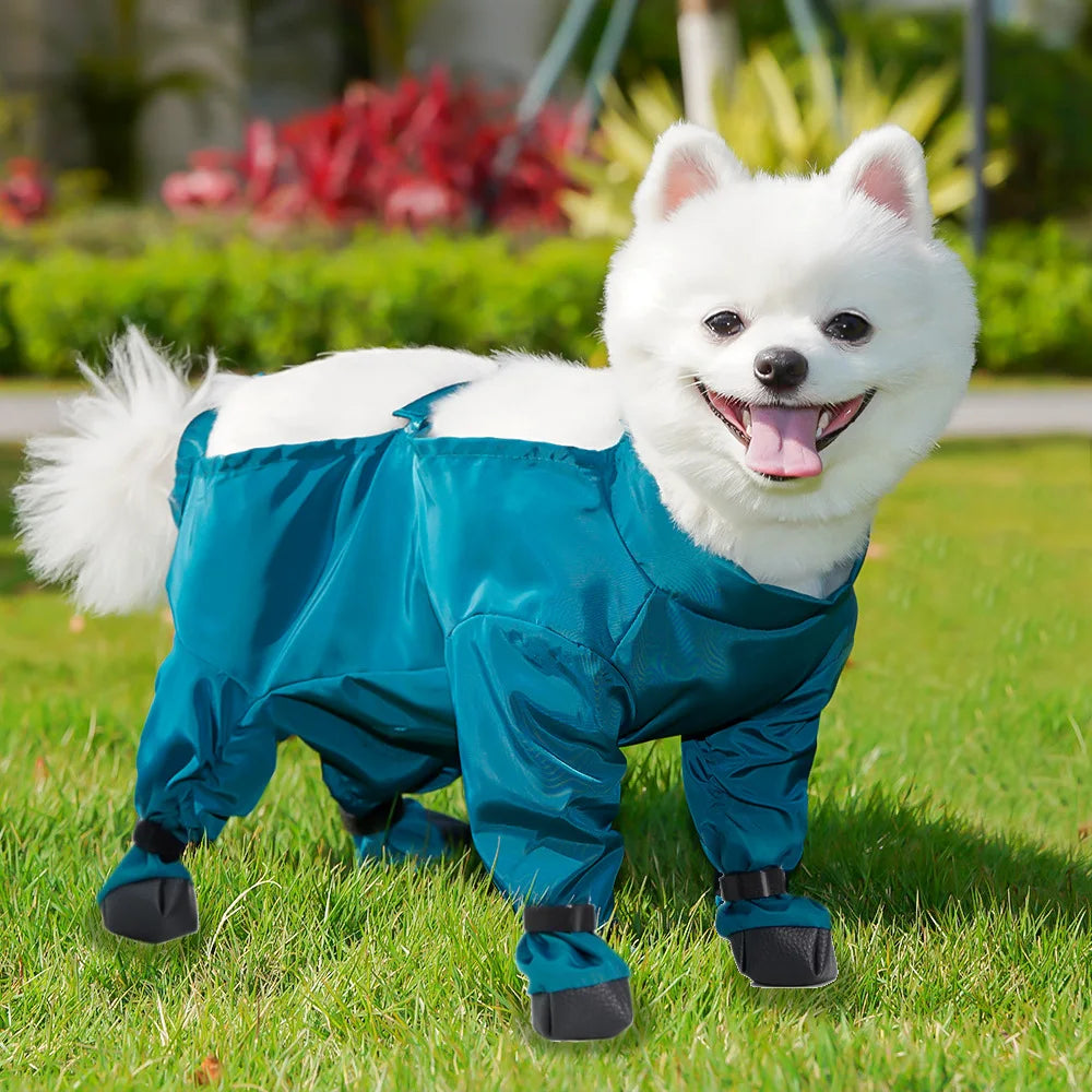 Pet Outings Belly Feet Dust-proof Pants Walking Dogs Waterproof Dirt Proof Knee Pads Four Legged Pants Rainy Dogs Clothing