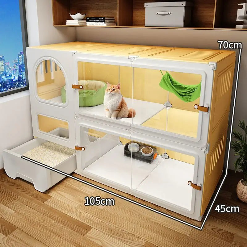 Integrated Cat Villa Modular Cat Cage Does Not Occupy Space Household Indoor Small Unit Cat House Free Space