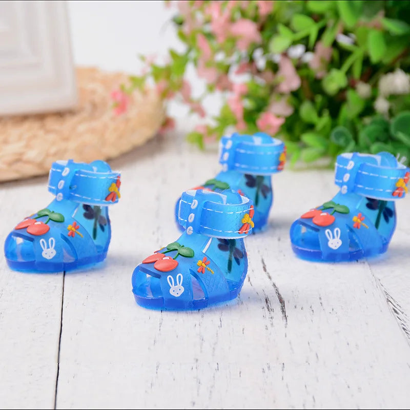 Dog Sandals Summer Shoes Cartoon Fashion Non-slip Breathable Waterproof Warmth Trendy Rain Shoes for Small Dogs