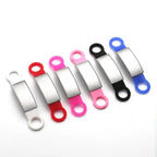 Pet Supplies Silicone Stainless Steel Metal Anti slip Laser ID Number Plate Titanium Steel Collar cat Tag Dog Tag