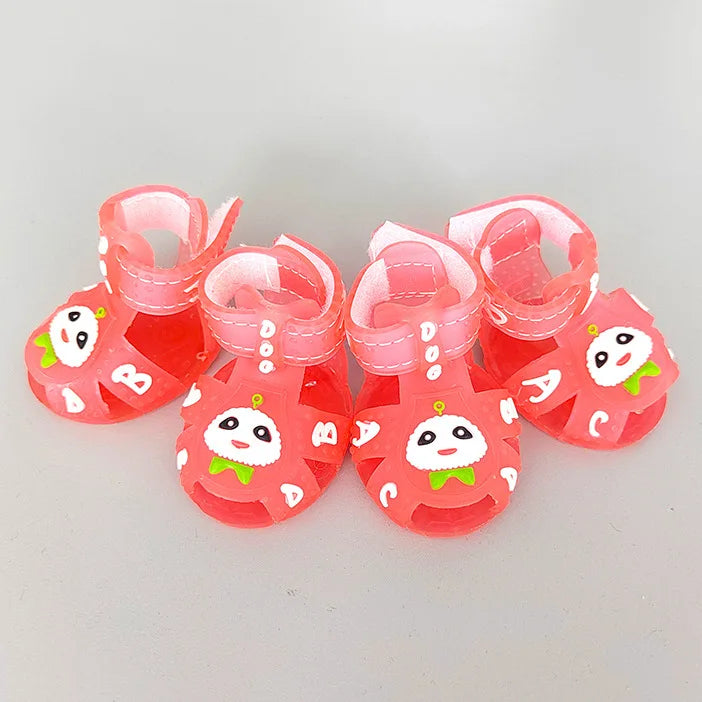 Dog Sandals Summer Shoes Cartoon Fashion Non-slip Breathable Waterproof Warmth Trendy Rain Shoes for Small Dogs