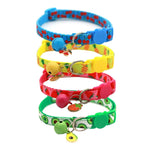 Digital Print Fruit Themed Pet Cat Collar Printed Fruit Pendant Bell Adjustable Buckle Collar for Cats and Small Dogs