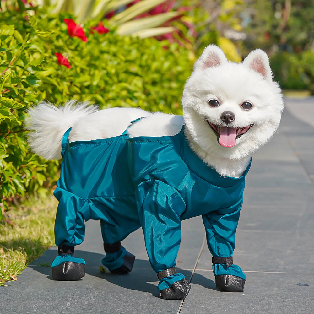 Pet Outings Belly Feet Dust-proof Pants Walking Dogs Waterproof Dirt Proof Knee Pads Four Legged Pants Rainy Dogs Clothing