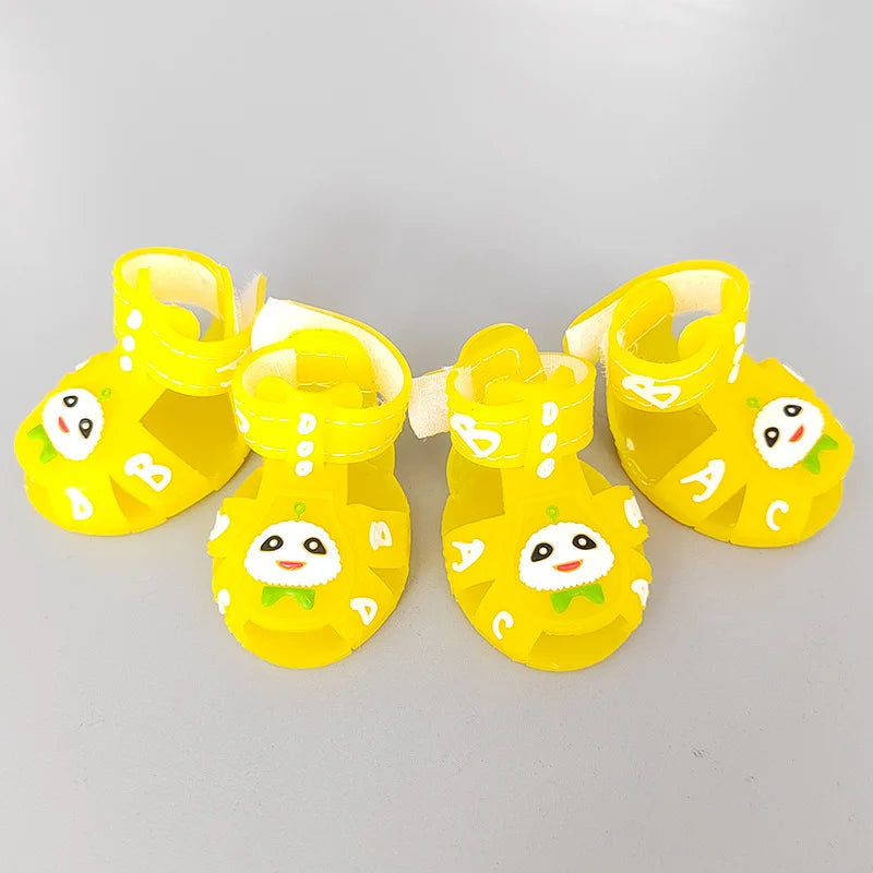 Dog Sandals Summer Shoes Cartoon Fashion Non-slip Breathable Waterproof Warmth Trendy Rain Shoes for Small Dogs