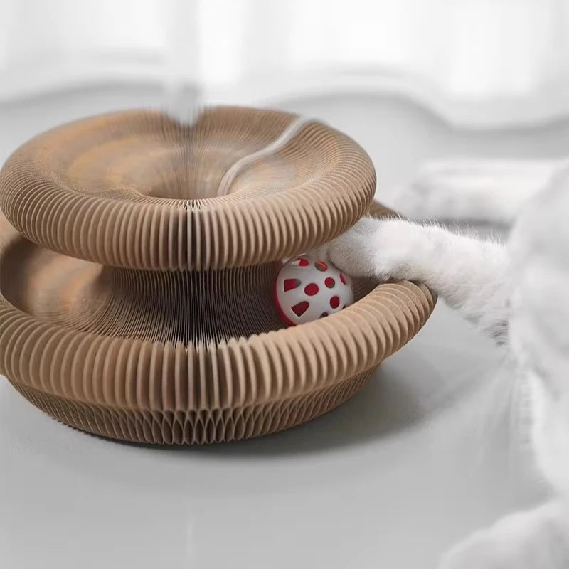 Organ Cat Scratch Board Cat Toy Bell Grinding Claw Climbing Frame Corrugated Paper Scratch resistant Cat Nest