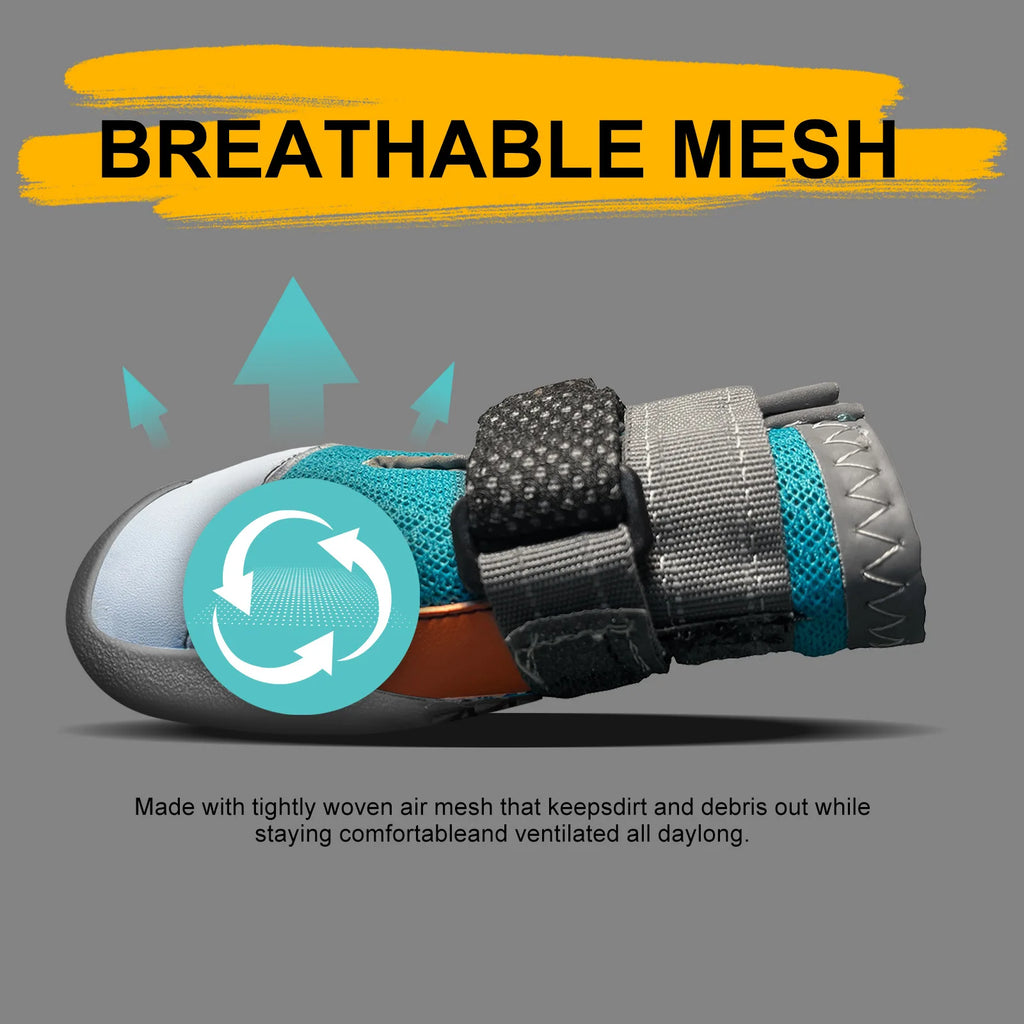 New Arrivnovative Luminous Waterproof Breathable Non-Slip Wear-Resistant Mesh Dog Shoes for All Seasonspet Shoes