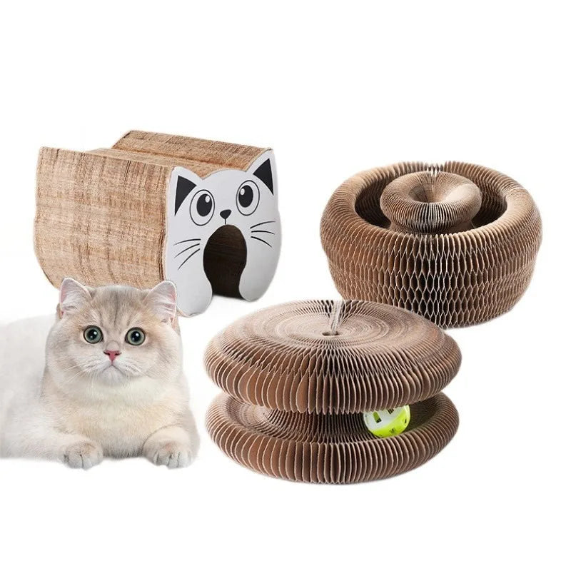 Organ Cat Scratch Board Cat Toy Bell Grinding Claw Climbing Frame Corrugated Paper Scratch resistant Cat Nest