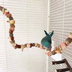 Parrot Prickly Ash Wood Nuts Chew Toys Original Wooden Block Gnawing Skewer Climbing Ladder Grinding Beak Bird Toy