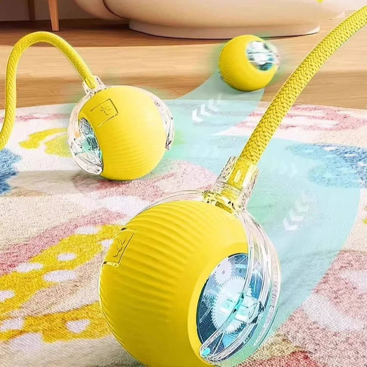 Dog Toy Automatic Walking Ball Bite Resistant Self Entertaining Pet Electric Intelligent Training Interactive Dog Jumping Ball