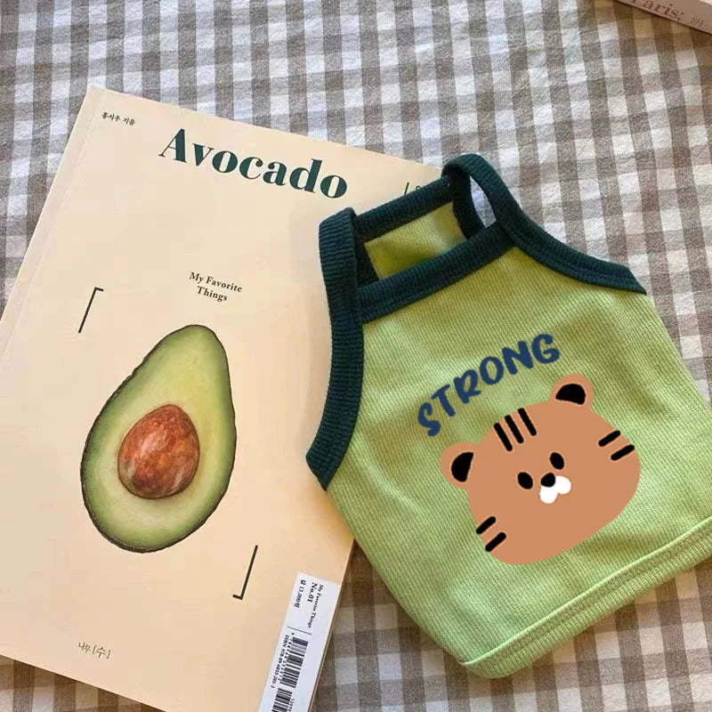 Cute Bear Spring Autumn Thin Tank Top Dog Clothes Compared Bear Pet Kitten Miyok Xia Shanari Pet Clothes